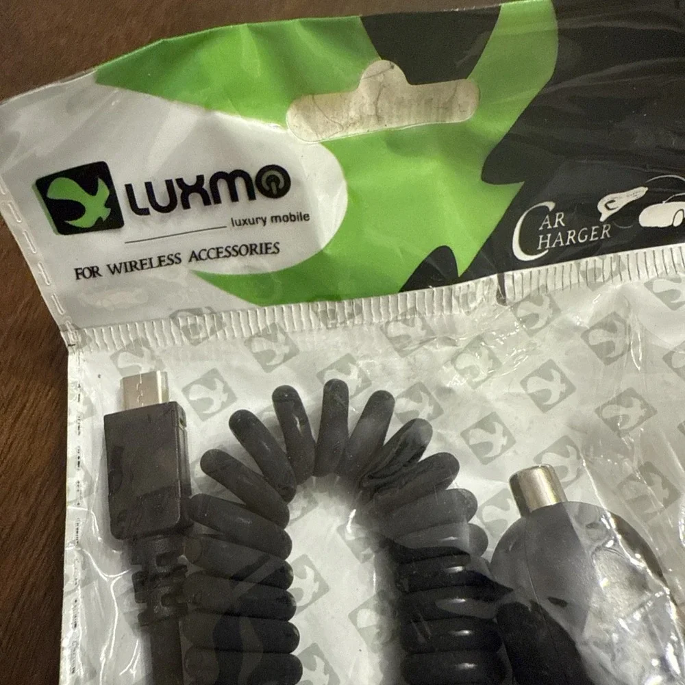 New! Luxmo Micro USB Car Charger with Coiled‎ Cable